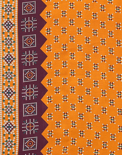 Maroon Printed Cotton Unstitched Salwar Suit Material