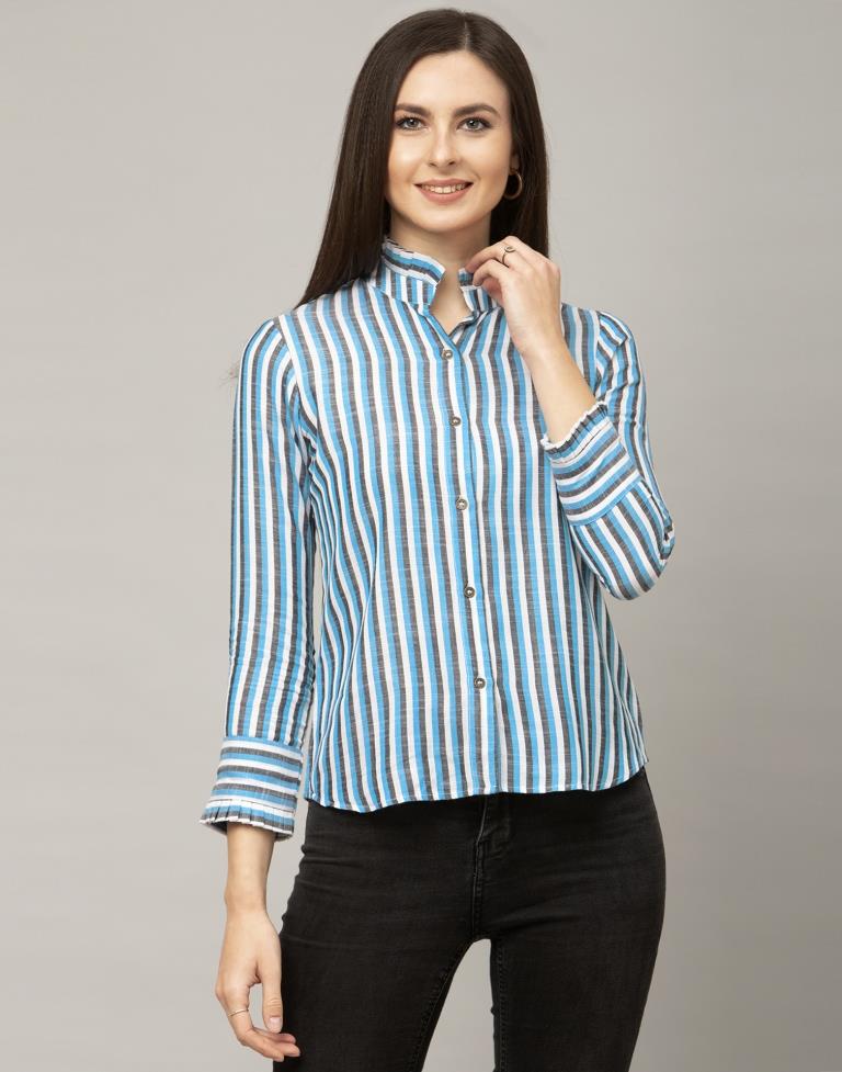 Amazing Sky Blue Woven Shirt | Leemboodi