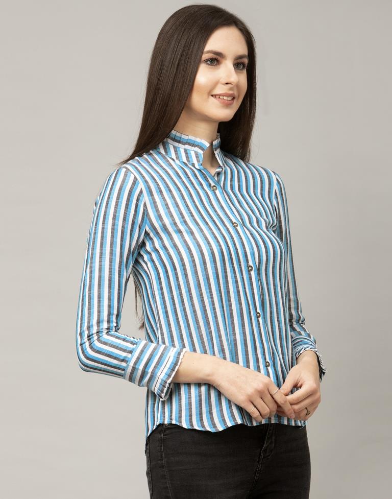 Amazing Sky Blue Woven Shirt | Leemboodi