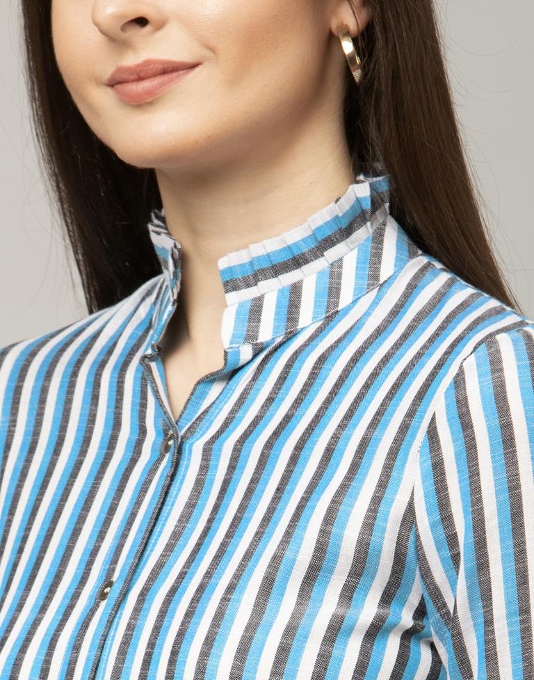 Amazing Sky Blue Woven Shirt | Leemboodi