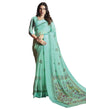Turquoise Cotton Saree | Sudathi