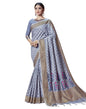 Grey Coloured Cotton Silk Jacquard Partywear saree | Leemboodi