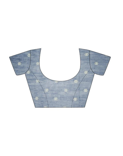 Grey Coloured Cotton Silk Jacquard Partywear saree | Leemboodi