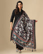 Black Khadi Silk Dupatta | Leemboodi