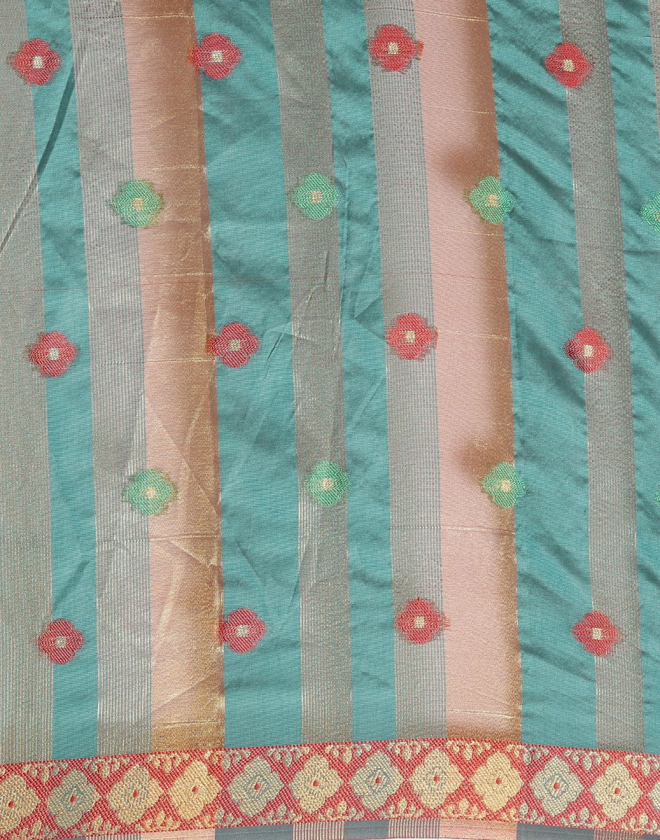 Red Coloured Poly Silk Jacquard Partywear saree | Sudathi