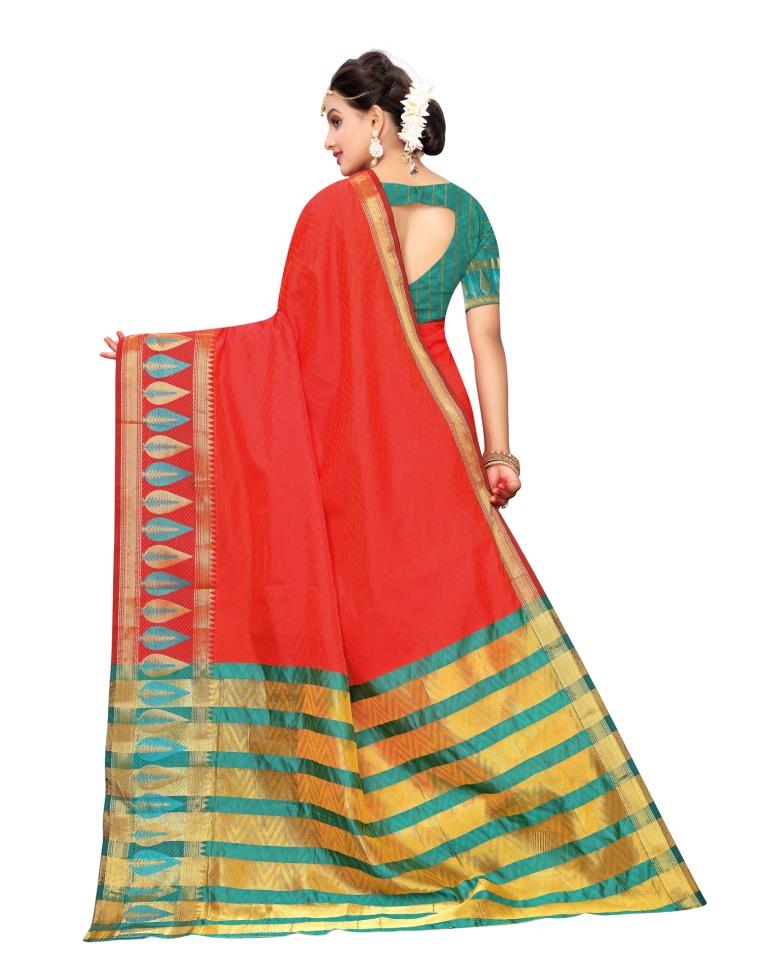 Red Banarasi Silk Saree