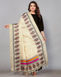 Cream Khadi Silk Dupatta | Leemboodi