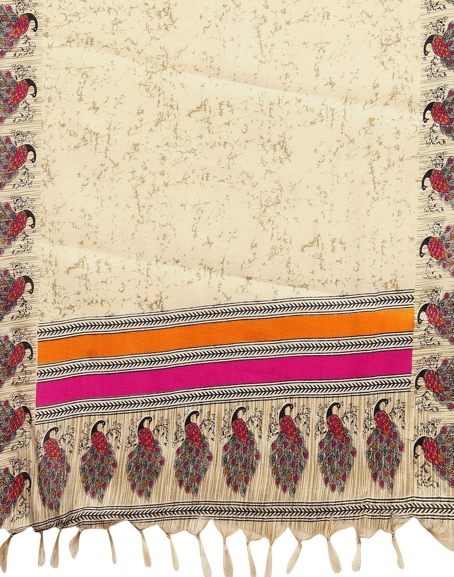 Cream Khadi Silk Dupatta | Leemboodi