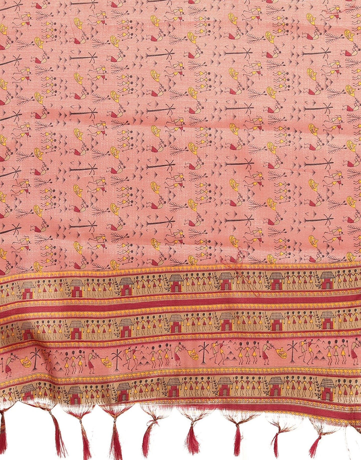 Dark Dusty Pink Khadi Silk Dupatta | Leemboodi