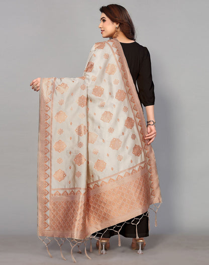 Light Brown Silk Dupatta | Leemboodi