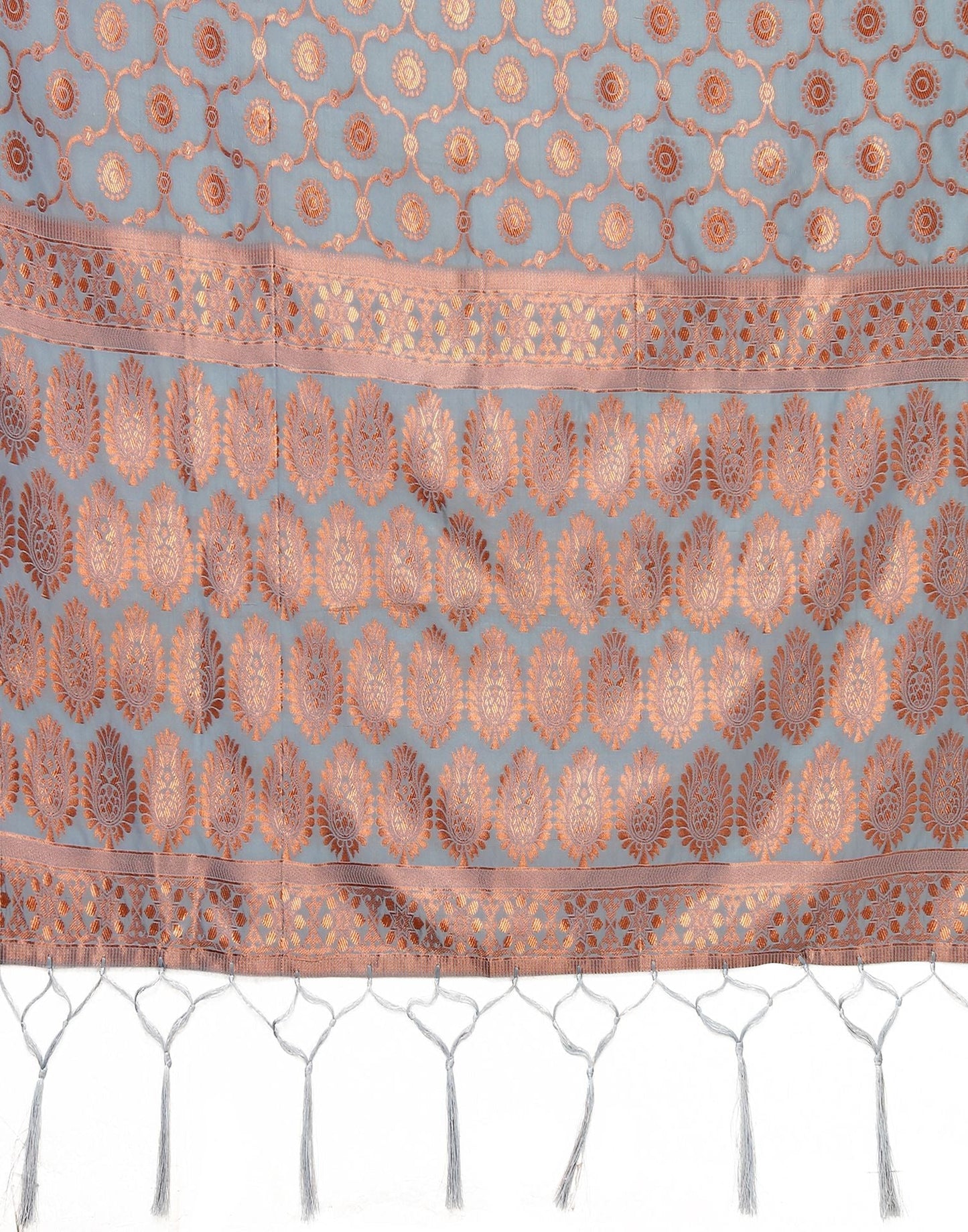 Light Blue( Grey) Silk Dupatta | Leemboodi