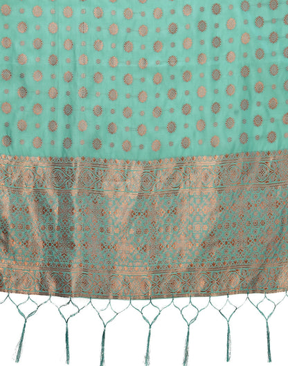 Green Silk Dupatta | Leemboodi