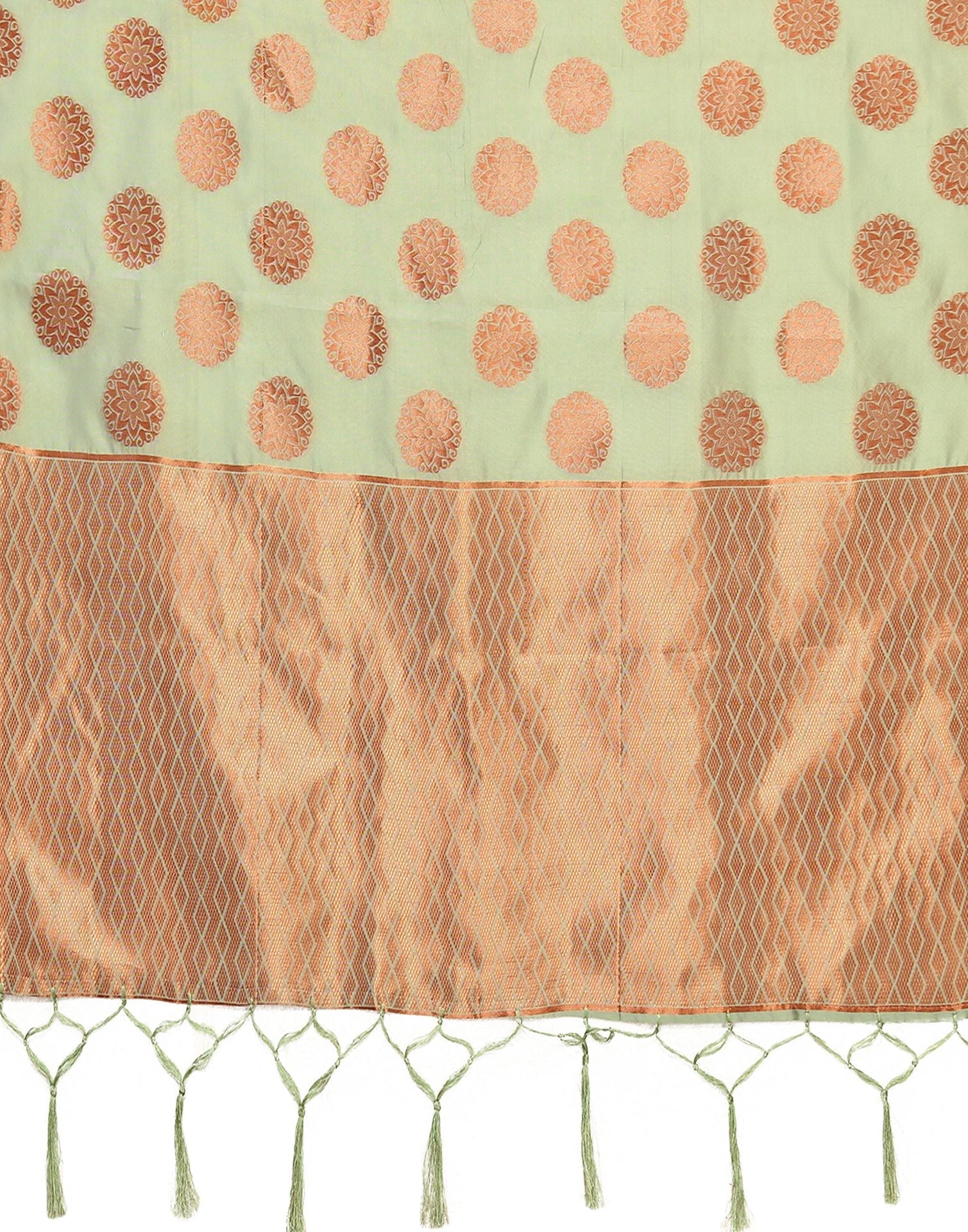 Light Green Silk Dupatta | Leemboodi