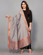 Grey Silk Dupatta | Leemboodi