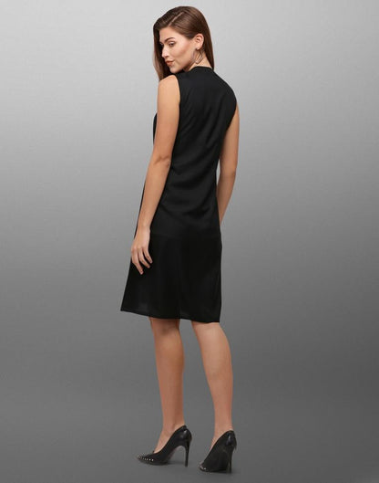 Black Coloured Dyed Crepe Dress | Sudathi