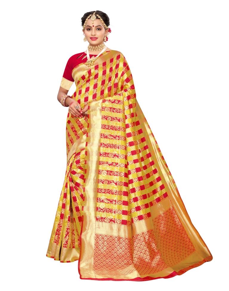 Red Banarasi Silk Saree