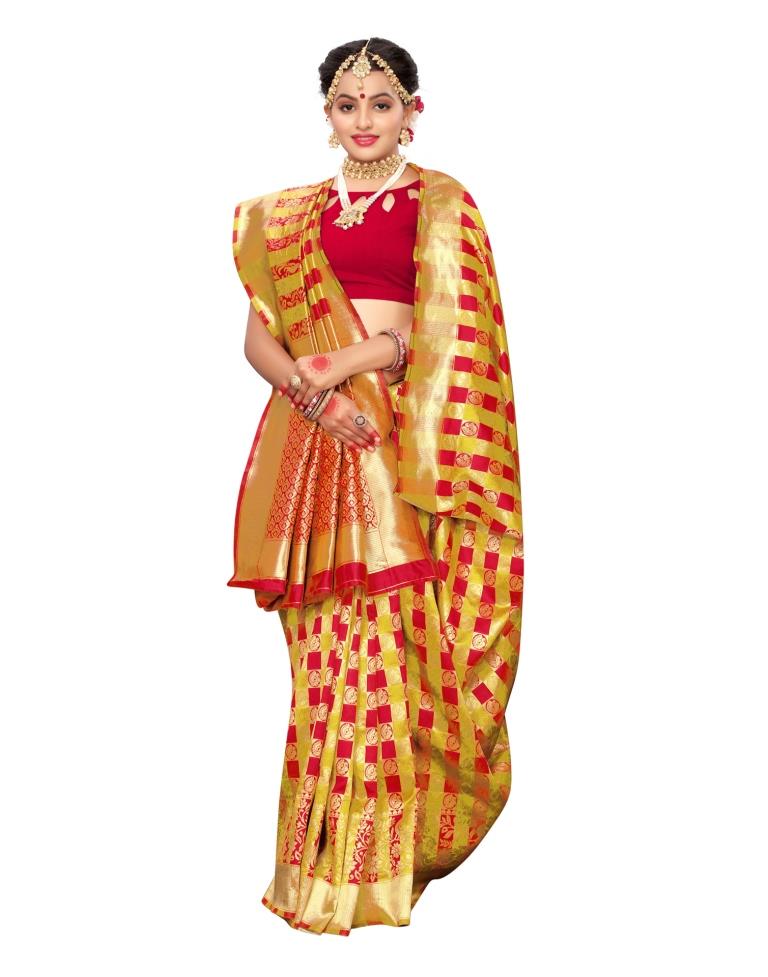 Red Banarasi Silk Saree