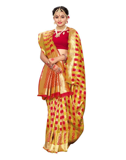 Red Banarasi Silk Saree