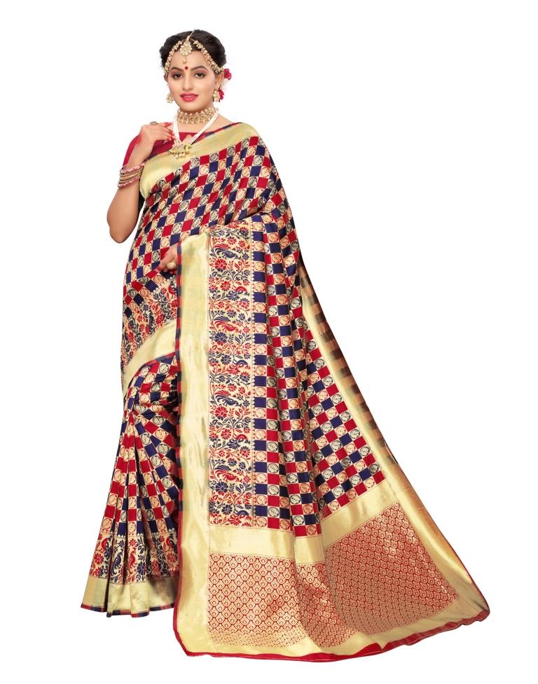 Red Banarasi Silk Saree