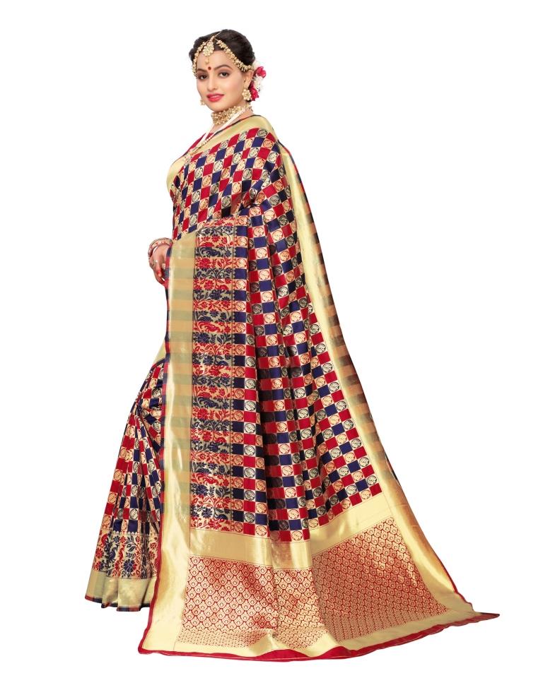 Red Banarasi Silk Saree