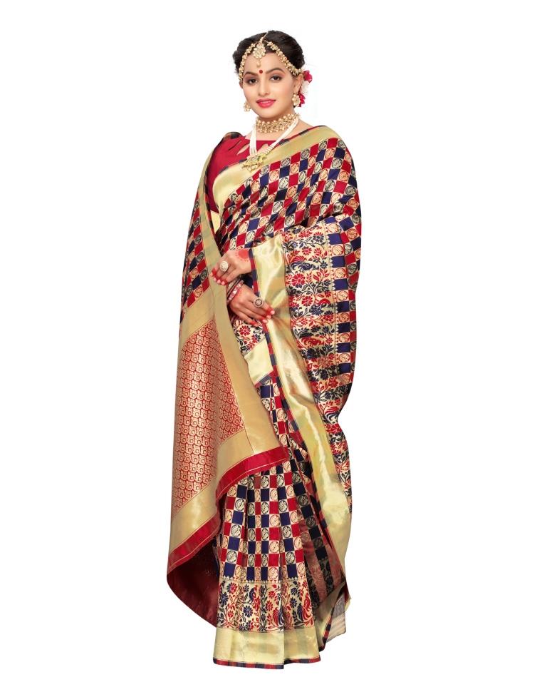 Red Banarasi Silk Saree