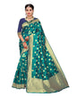Turquoise Coloured Poly Silk Jacquard Partywear saree | Sudathi