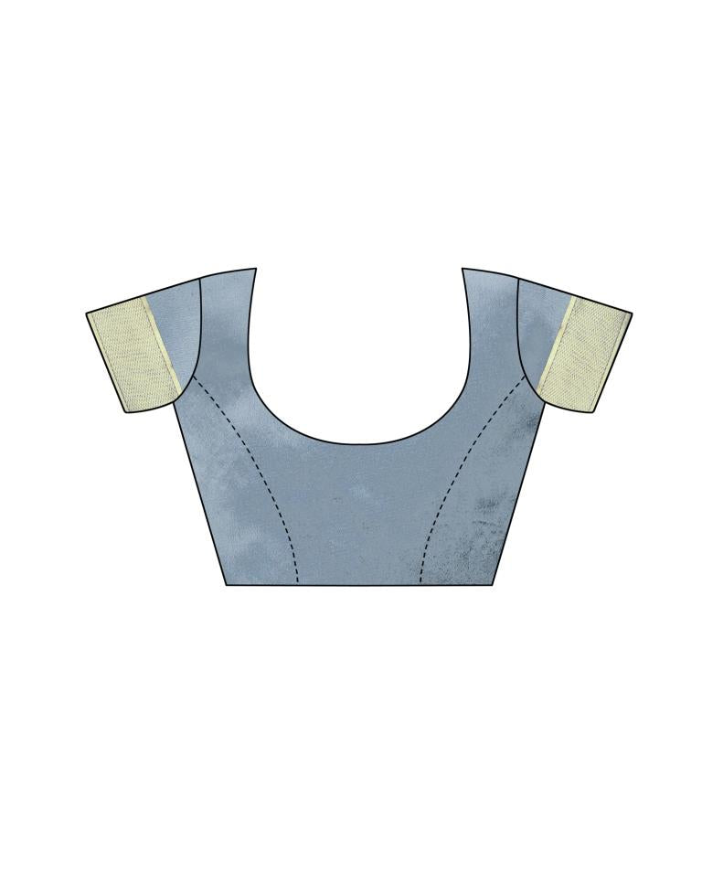 Grey Coloured Poly Silk Jacquard Partywear saree | Sudathi