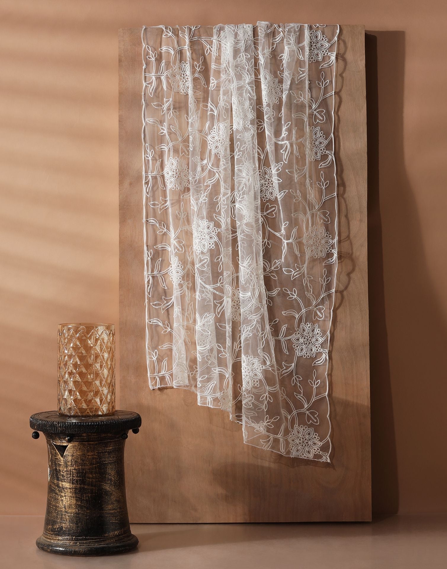 Off White Net Dupatta | Leemboodi