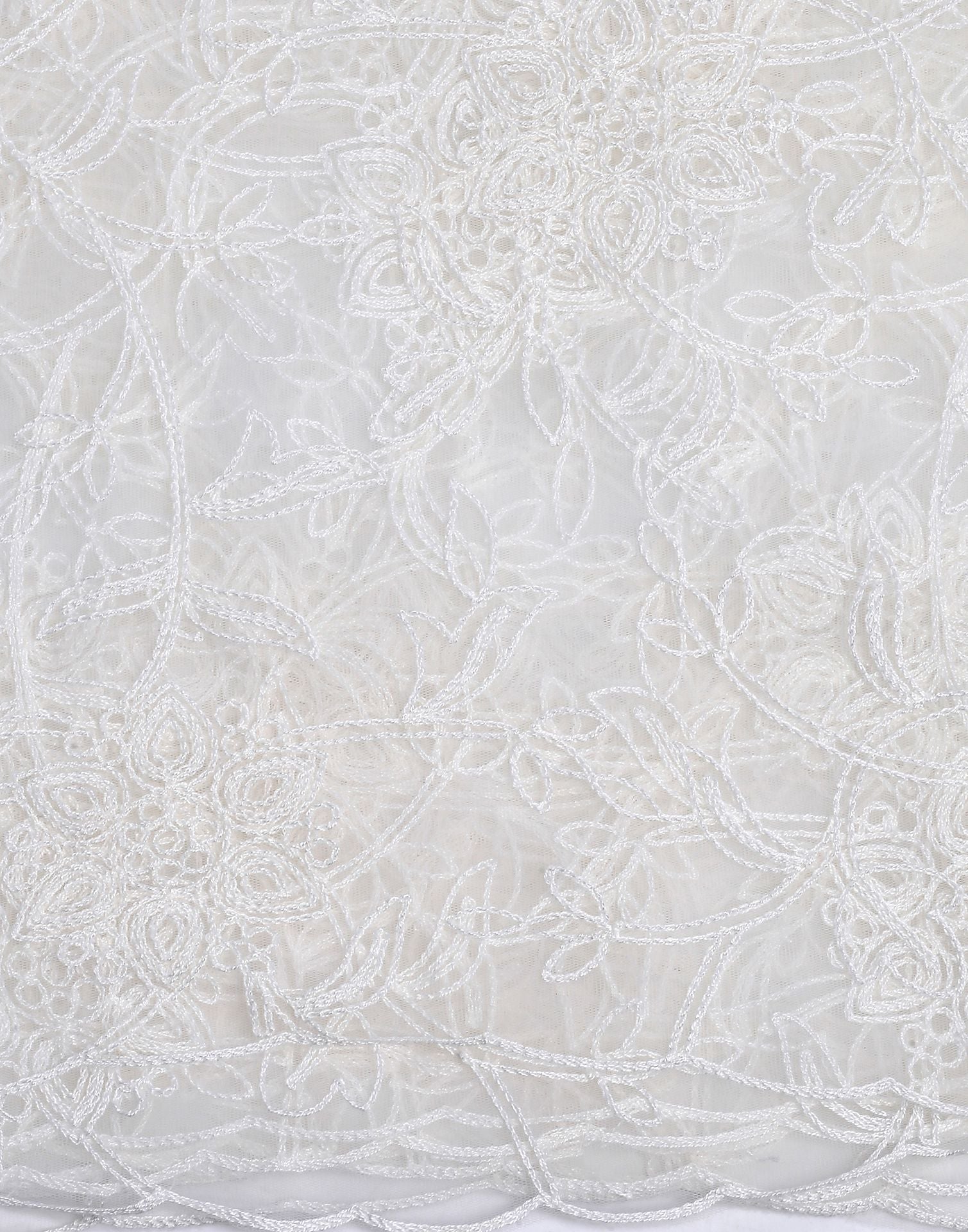 Off White Net Dupatta | Leemboodi