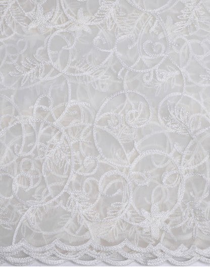 Off White Net Dupatta | Leemboodi