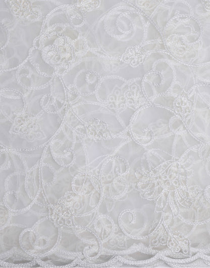 Off White Net Dupatta | Leemboodi