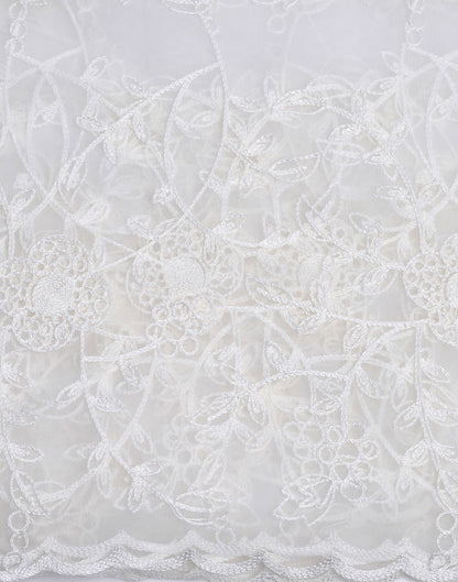 Off White Net Dupatta | Leemboodi