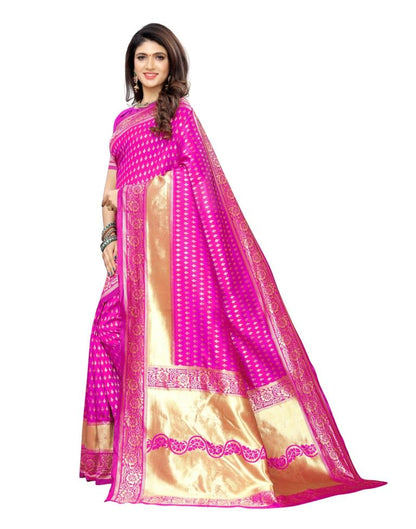 Pink Banarasi Silk Saree
