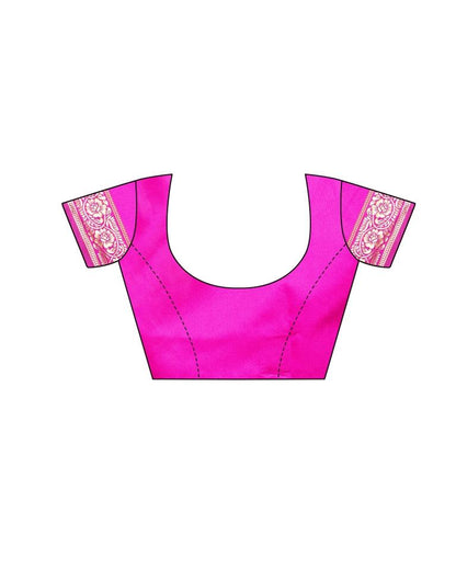 Pink Banarasi Silk Saree