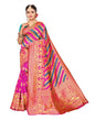 Pink Coloured Poly Silk Banarasi Jacquard Partywear saree | Leemboodi