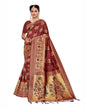 Maroon Coloured Poly Silk Banarasi Jacquard Partywear saree | Leemboodi