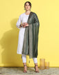 Green Cotton Dupatta | Leemboodi