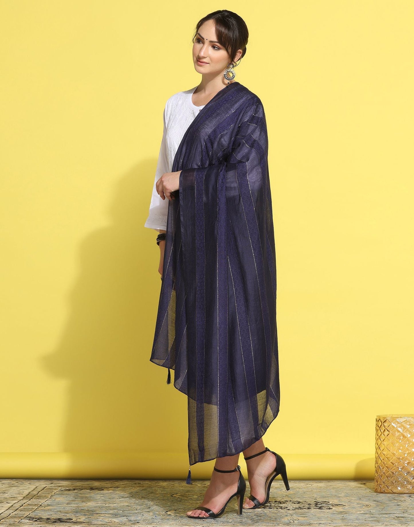 Blue Cotton Dupatta | Leemboodi