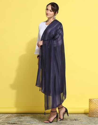 Blue Cotton Dupatta | Leemboodi