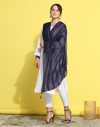 Blue Cotton Dupatta | Leemboodi