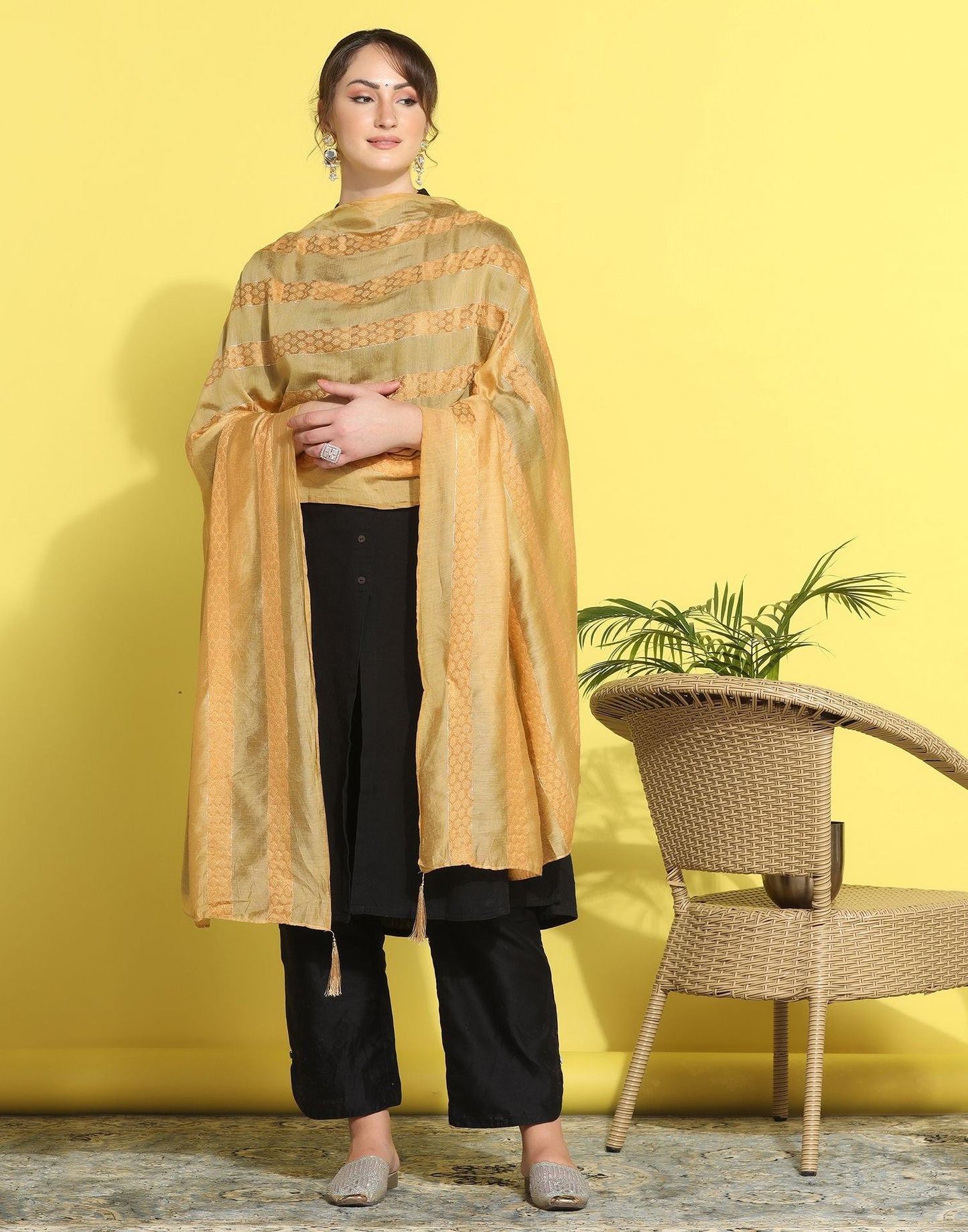 Cream Cotton Dupatta | Leemboodi