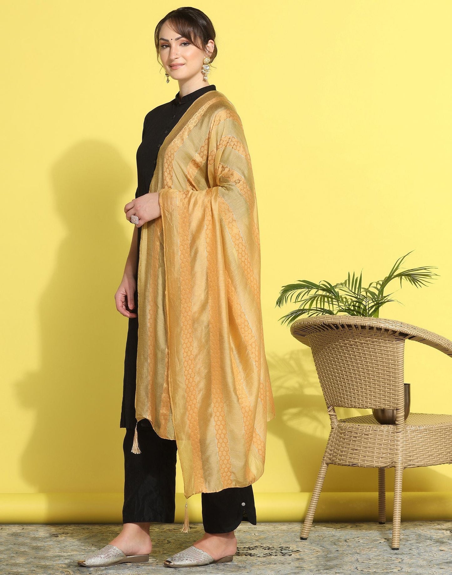 Cream Cotton Dupatta | Leemboodi