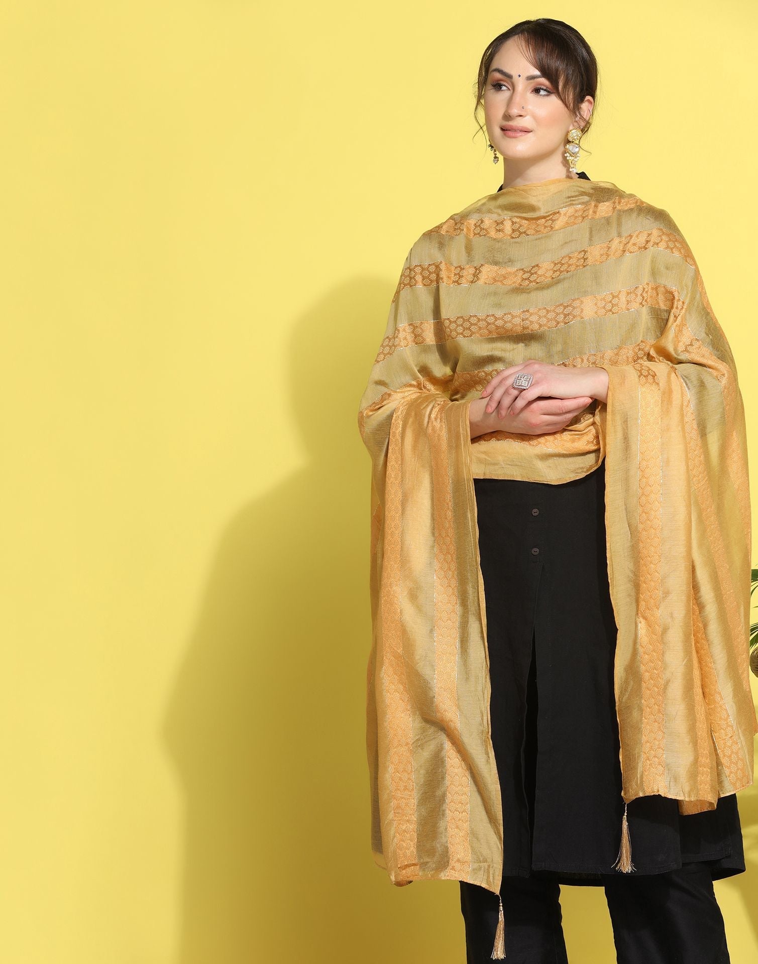 Cream Cotton Dupatta | Leemboodi