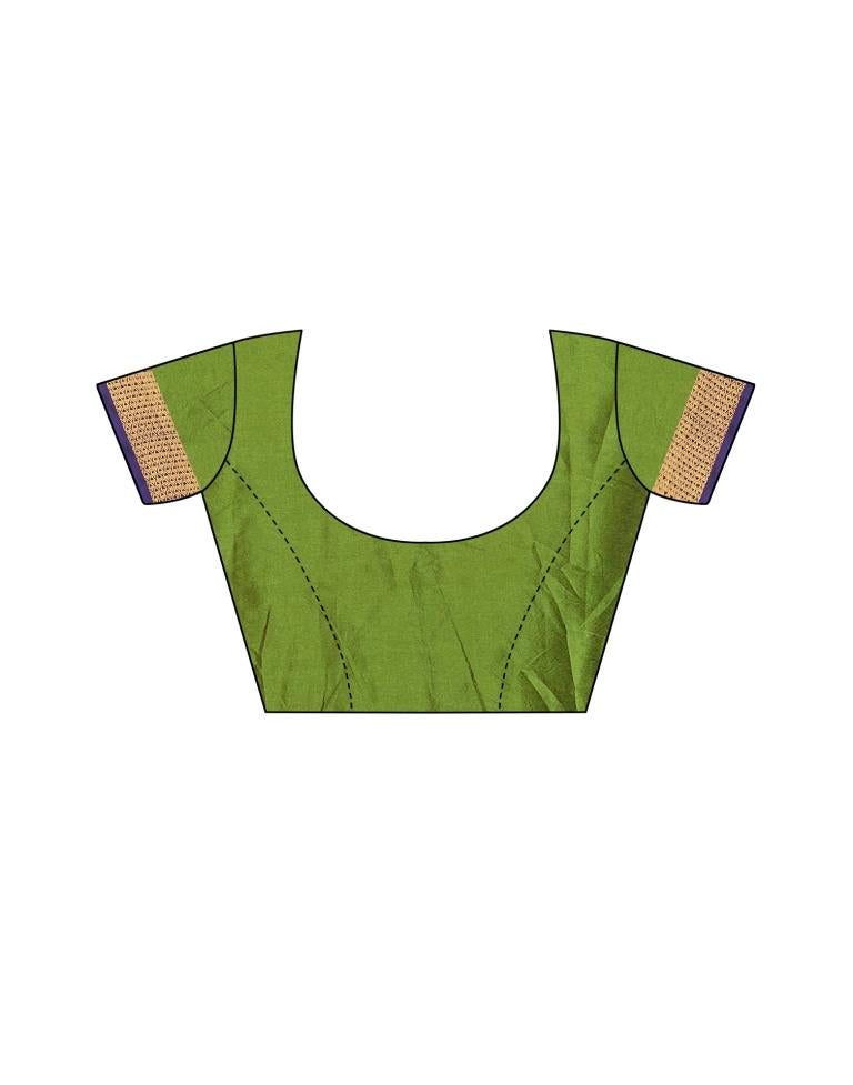 Green Coloured Poly Silk Jacquard Partywear saree | Leemboodi