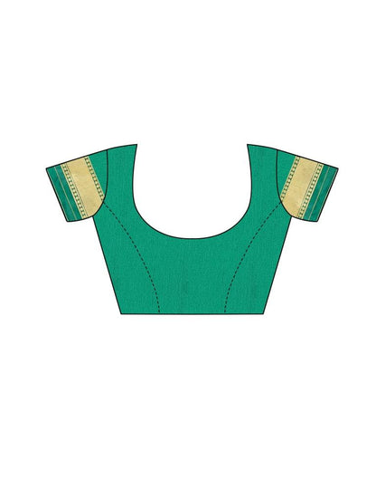 Green Coloured Poly Silk Jacquard Partywear saree | Sudathi