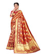 Red Coloured Poly Silk Jacquard Partywear saree | Sudathi