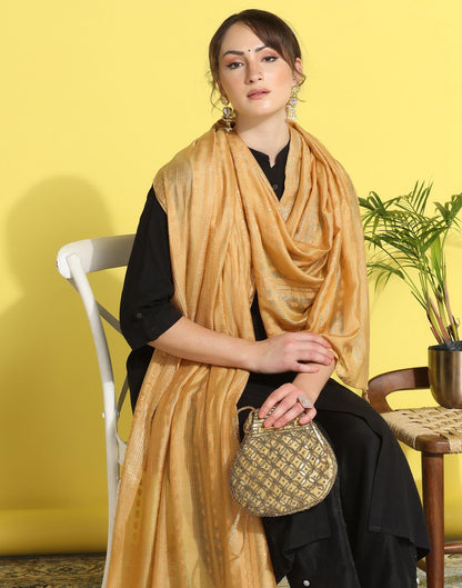 Cream Cotton Plain Dupatta | Leemboodi