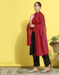 Maroon Cotton Plain Dupatta | Leemboodi