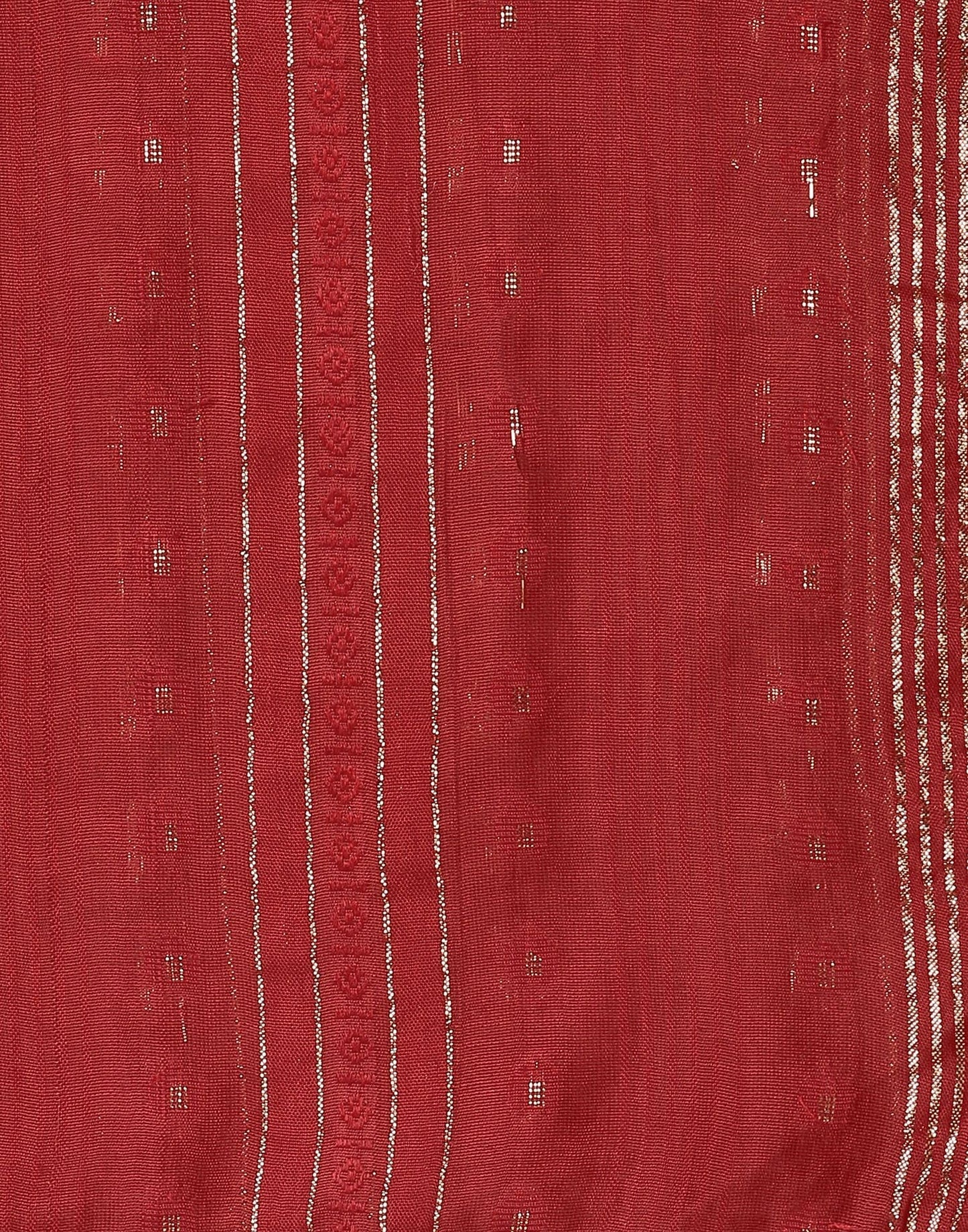Maroon Cotton Plain Dupatta | Leemboodi