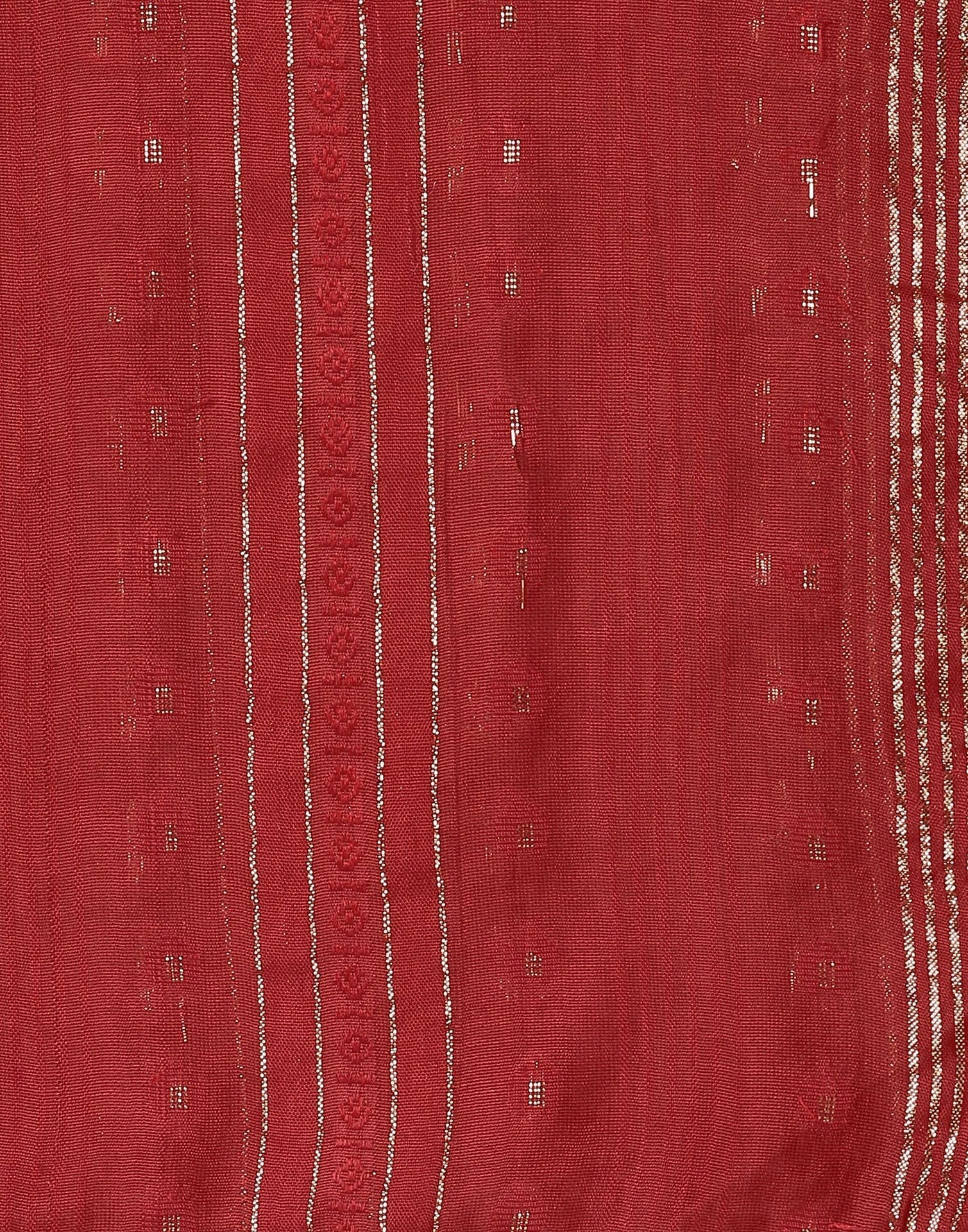Maroon Cotton Plain Dupatta | Leemboodi